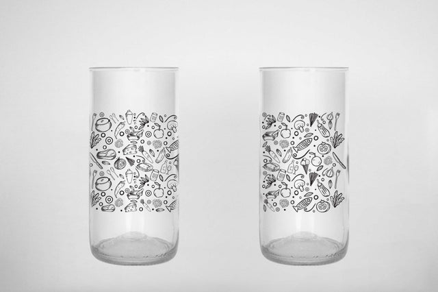 Festival Ñam - Set 4 Vasos de vidrio