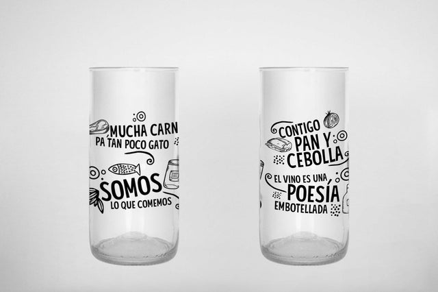 Festival Ñam - Set 4 Vasos de vidrio
