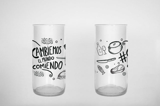 Festival Ñam - Set 4 Vasos de vidrio