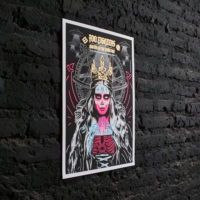 Póster Foo Fighters - Queens Of The Stone Age 2018 Allianz Parque Sao Paulo 27 Feb 2018