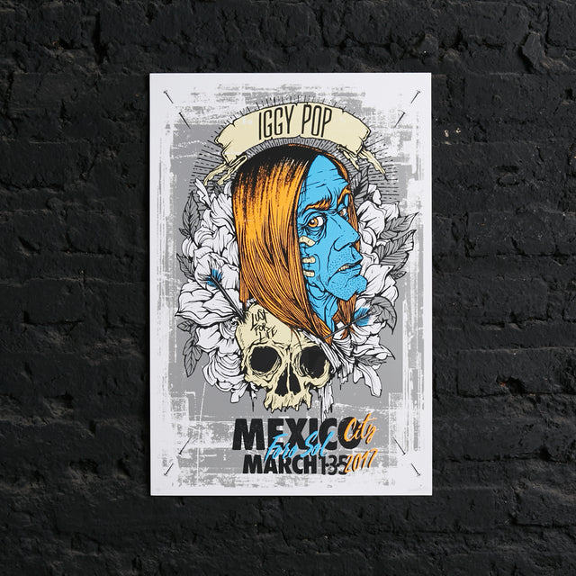 Póster Iggy Pop Foro Sol CDMX 2017
