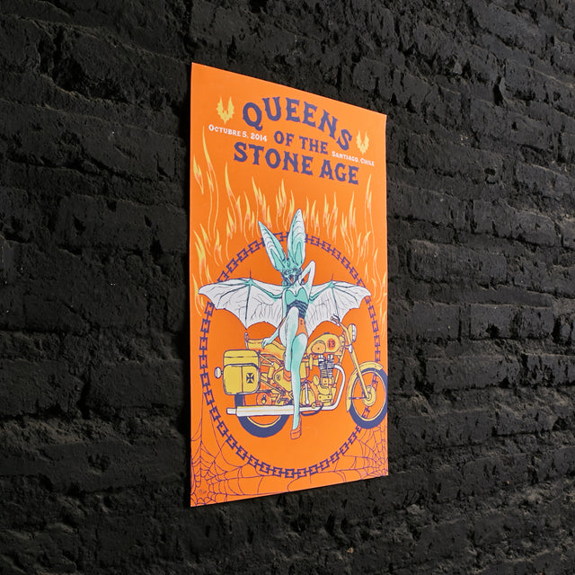 Póster Queens Of The Stone Age - Santiago de Chile 2014