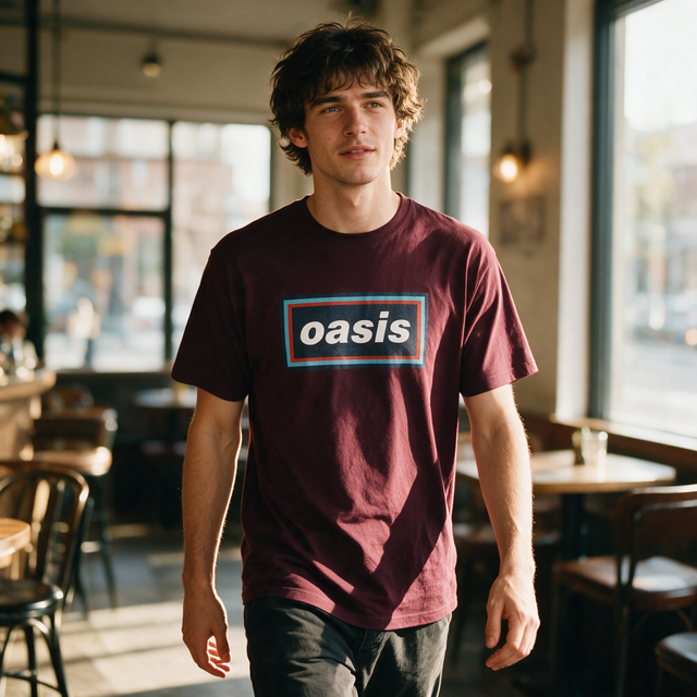 Oasis live 25' - Retro Burgundy T-shirt