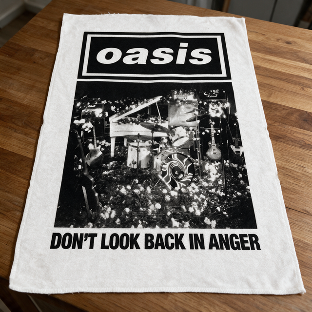 Oasis Live 25' - Tea Towel Dont look back in anger