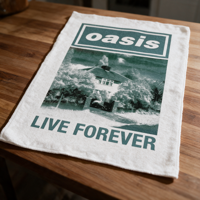 Oasis Live 25'- Tea Towel Live Forever