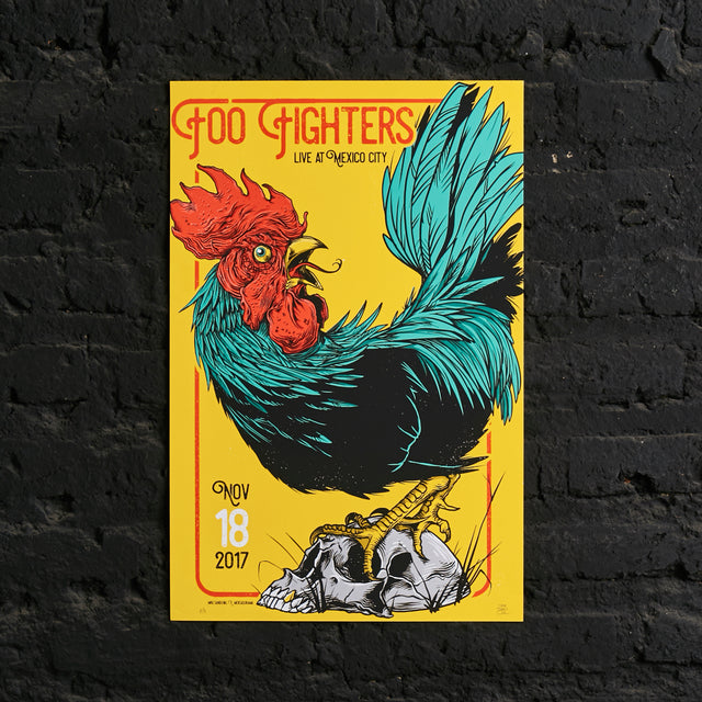 Póster Foo Fighters Live at CDMX 2017