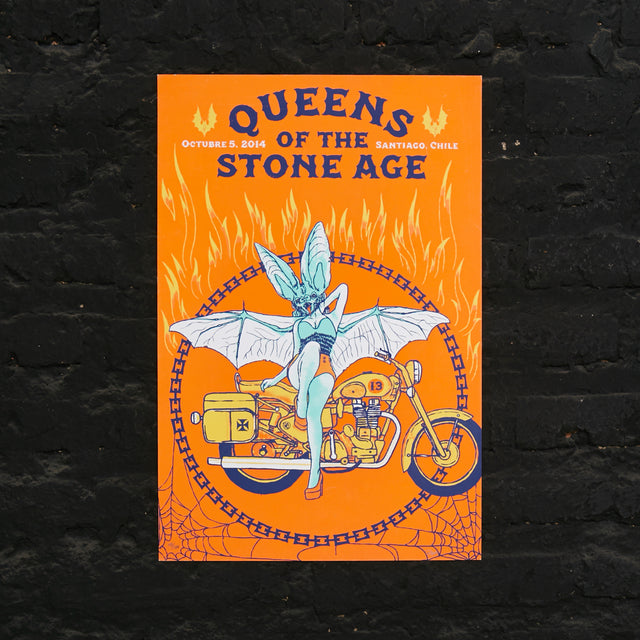 Póster Queens Of The Stone Age - Santiago de Chile 2014